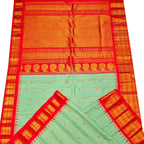 Green Handloom Gadwal Pure Silk Saree - Luxurion World