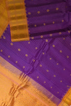 Purple Handloom Gadwal Pure Silk Saree - Luxurion World