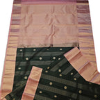 Black Handloom Gadwal Pure Silk Saree - Luxurion World