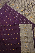 Maroon Handloom Gadwal Pure Silk Saree - Luxurion World