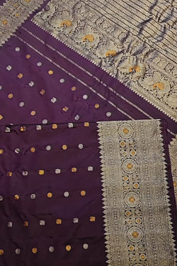 Maroon Handloom Gadwal Pure Silk Saree - Luxurion World