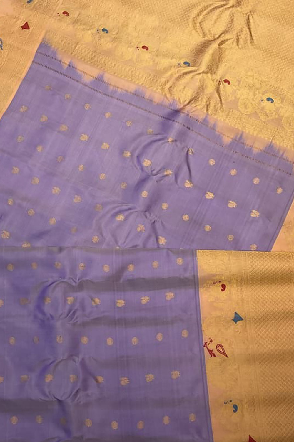 Purple Handloom Gadwal Pure Silk Saree - Luxurion World