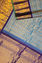 Blue Handloom Gadwal Pure Silk Saree