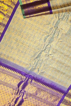 Purple Handloom Gadwal Pure Silk Saree