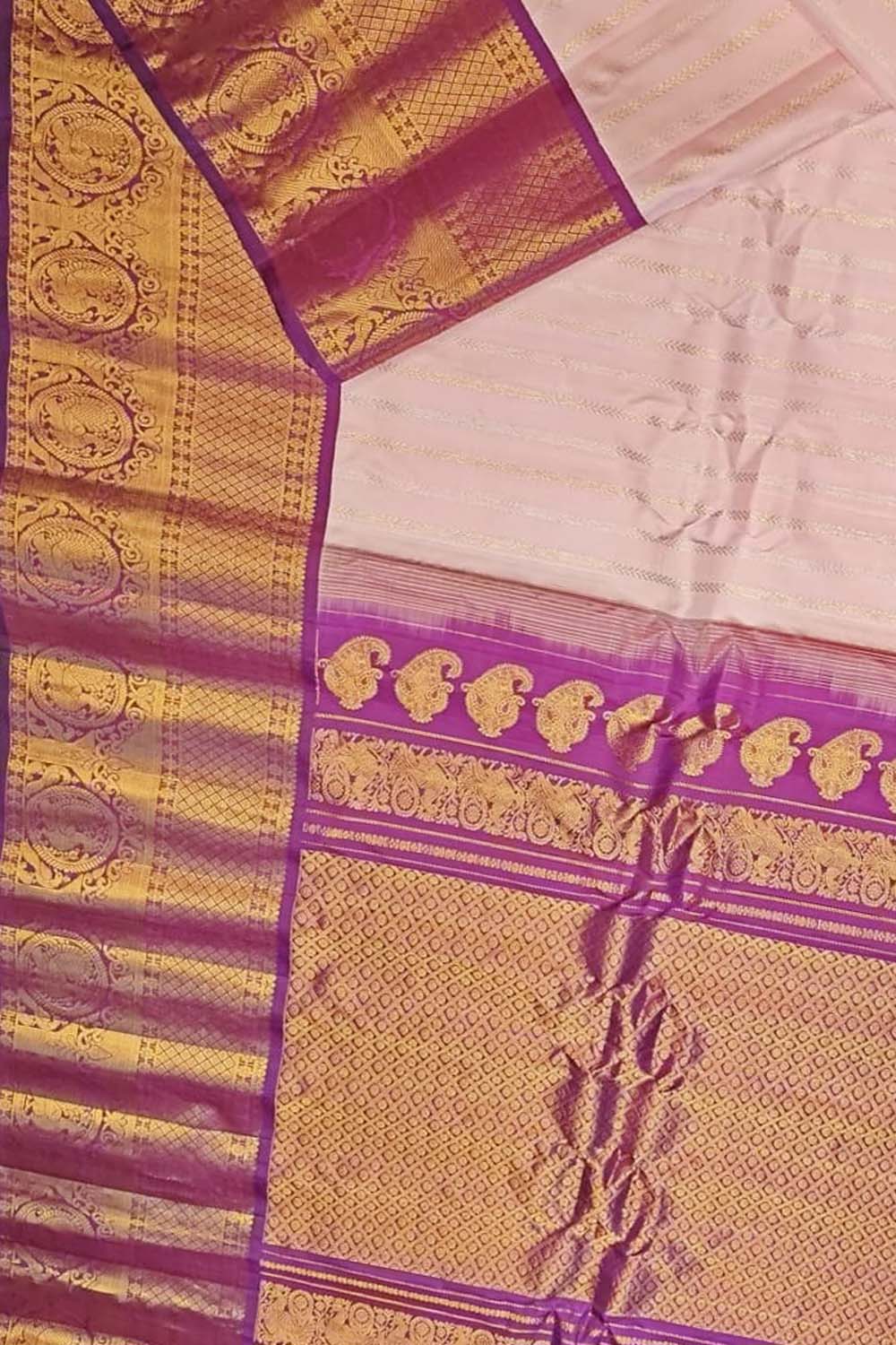 Pink Handloom Gadwal Pure Silk Saree