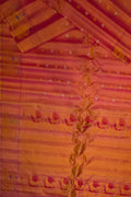 Orange Handloom Gadwal Pure Silk Saree