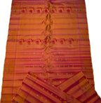 Orange Handloom Gadwal Pure Silk Saree