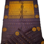 Brown Handloom Gadwal Pure Silk Saree