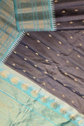 PS1G1MC126091004 Black Handloom Gadwal Pure Silk Saree