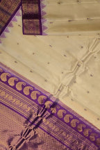 PS1G1MC126091007 Pastel Handloom Gadwal Pure Silk Saree