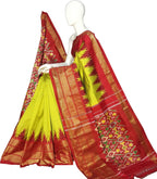 Green Ikat Pure Silk Handloom Saree — Nature-Inspired Ikat, Festive