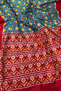 Exquisite Blue Handloom Pochampally Double Ikat Silk Saree - Luxurion World