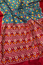 Exquisite Blue Handloom Pochampally Double Ikat Silk Saree - Luxurion World