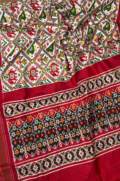 Exquisite Multicolor Handloom Pochampally Double Ikat Silk Saree - Luxurion World