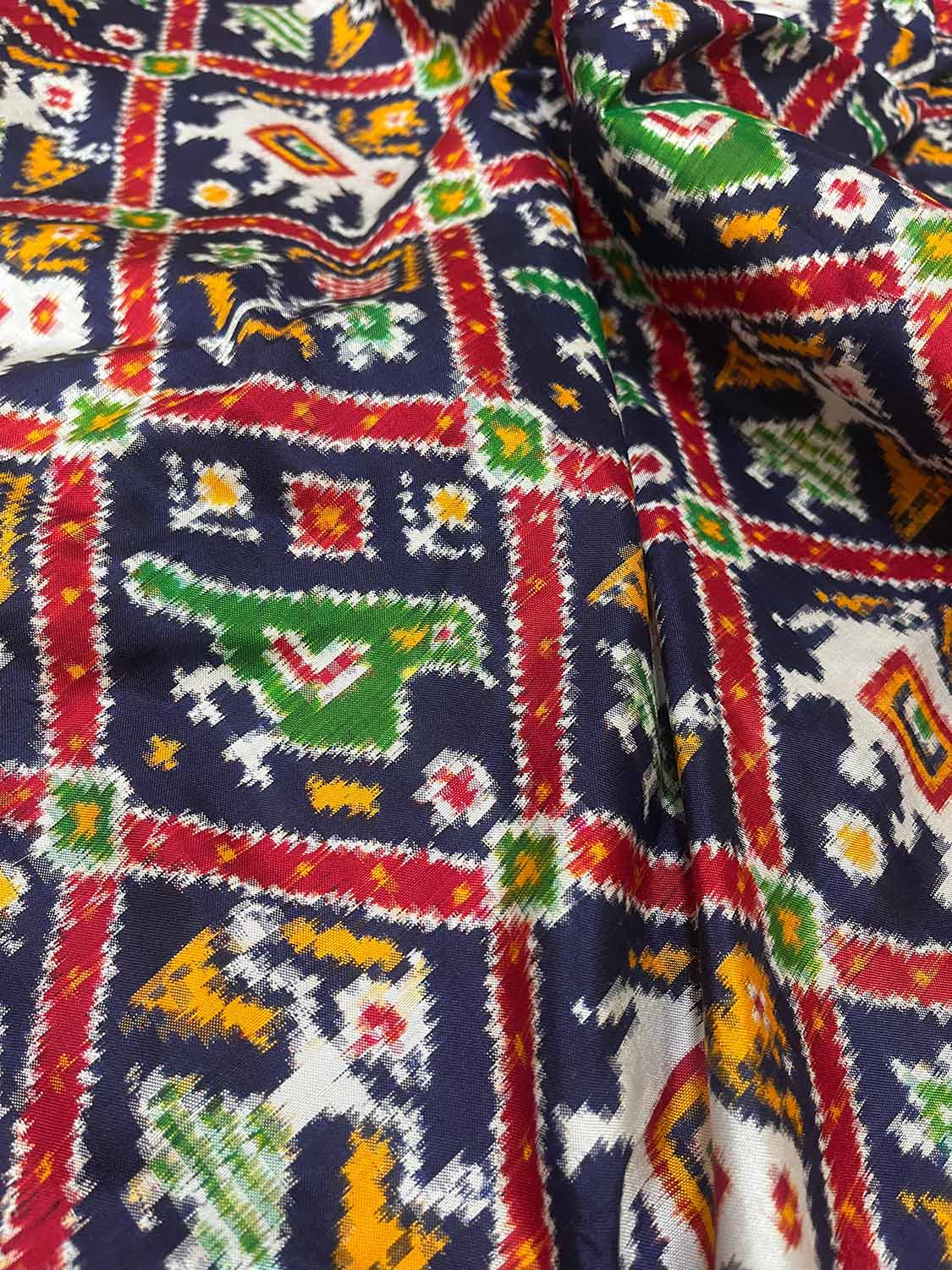 Exquisite Handloom Pochampally Double Ikat Silk Saree - Luxurion World