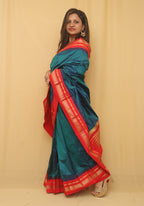 Blue Ilkal Handloom Pure Silk Saree - Luxurion World