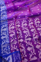 Exquisite Purple Jamdani Muslin Saree - Luxurion World
