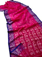 Beautiful Pink Jamdani Muslin Saree for Sale - Luxurion World