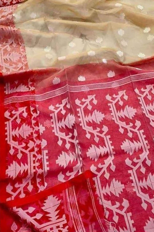 Pastel Jamdani Muslin Saree: Elegant and Ethereal - Luxurion World