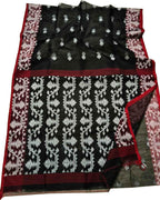 Exquisite Black Jamdani Muslin Saree - Elegant and Timeless - Luxurion World