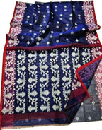 Blue Jamdani Muslin Saree: Elegant and Timeless - Luxurion World