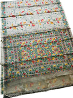 Multicolor Pure Handweaved Muslin Jamdani Meenakari Saree - Luxurion World