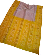 Pastel Pink Pure Handweaved Jamdani Saree - Luxurion World