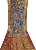 Stunning Multicolor Hand Pen Kalamkari Silk Saree - Luxurion World