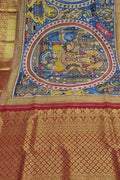 Stunning Multicolor Hand Pen Kalamkari Silk Saree - Luxurion World