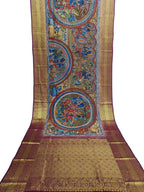 Stunning Multicolor Hand Pen Kalamkari Silk Saree - Luxurion World