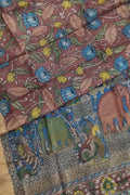 Exquisite Multicolor Kalamkari Tussar Silk Saree - Luxurion World
