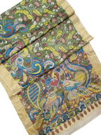 Exquisite Multicolor Kalamkari Tussar Silk Saree - Luxurion World