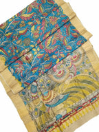 Exquisite Multicolor Kalamkari Tussar Silk Saree - Luxurion World