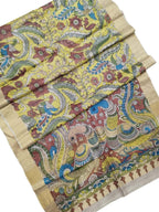 Exquisite Multicolor Kalamkari Tussar Silk Saree - Luxurion World