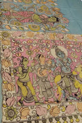 Vibrant Kalamkari Silk Saree with Pen Work - Luxurion World