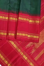 Green Kanjeevaram Handloom Pure Silk Saree - Luxurion World
