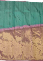 Blue Kanjeevaram Handloom Pure Silk Saree - Luxurion World