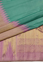 Blue Kanjeevaram Handloom Pure Silk Saree - Luxurion World