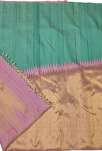 Blue Kanjeevaram Handloom Pure Silk Saree - Luxurion World