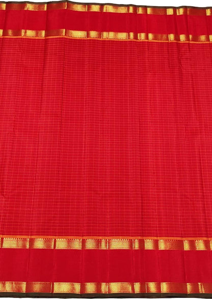Handloom Kanjeevaram Silk Saree - Red Pure Elegance - Luxurion World