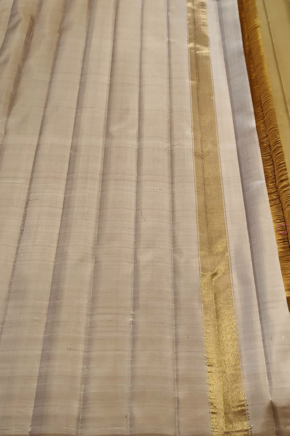Opulent Golden Kanjeevaram Pure Silk Saree - Luxurion World