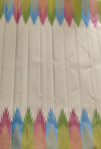 Elegant Off White Kanjeevaram Pure Silk Saree - Luxurion World