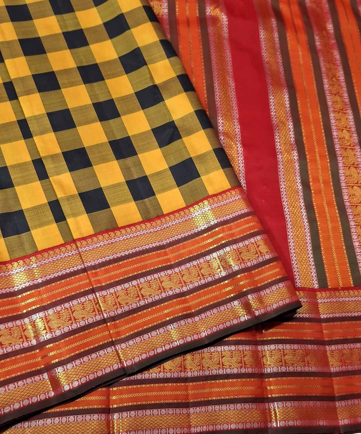 Exquisite Multicolor Kanjeevaram Pure Silk Saree - Luxurion World