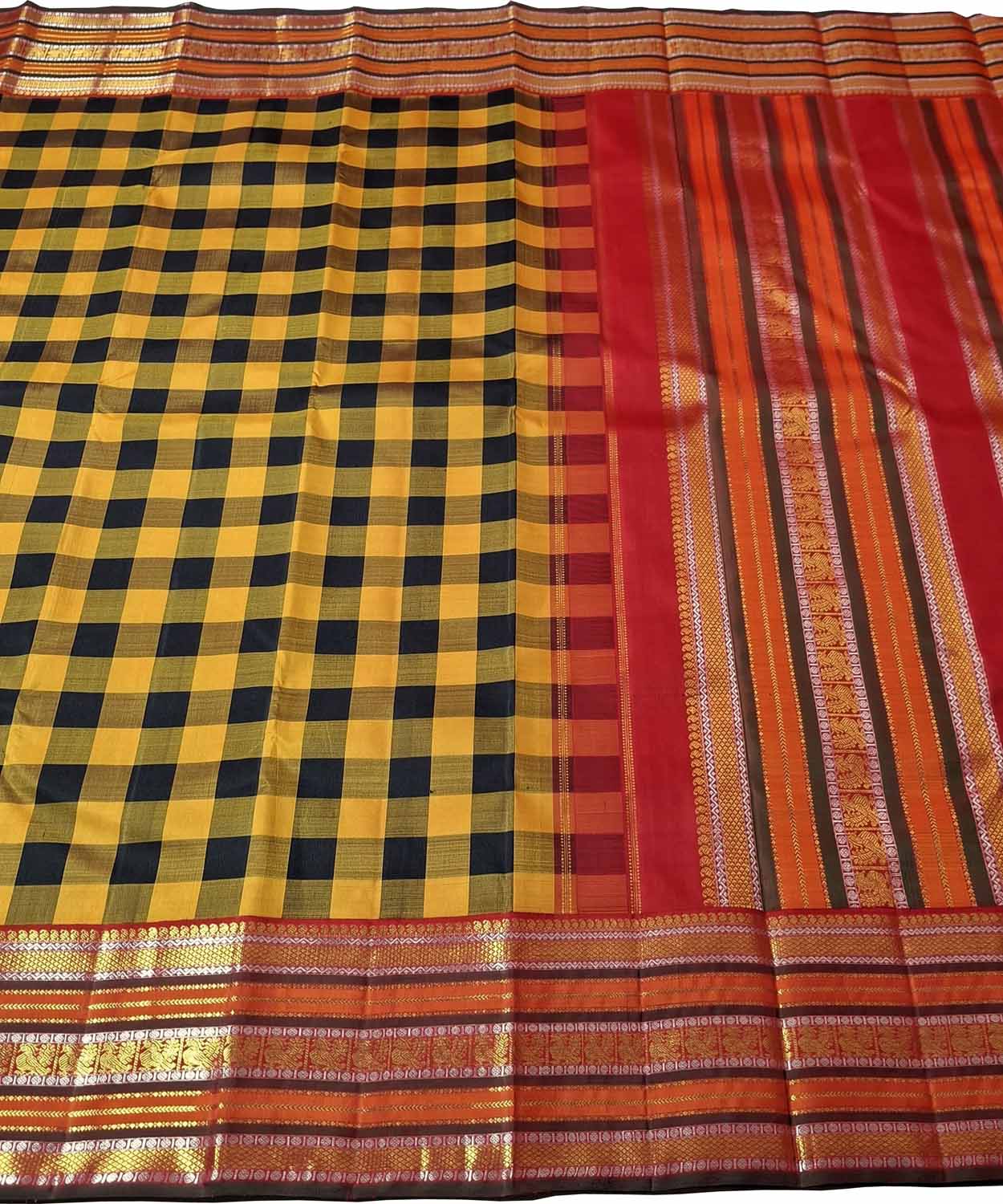 Exquisite Multicolor Kanjeevaram Pure Silk Saree - Luxurion World