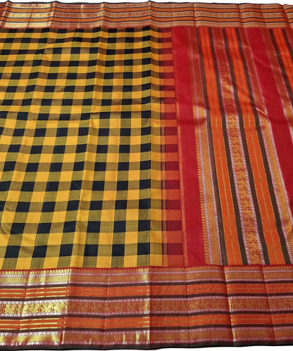 Exquisite Multicolor Kanjeevaram Pure Silk Saree - Luxurion World