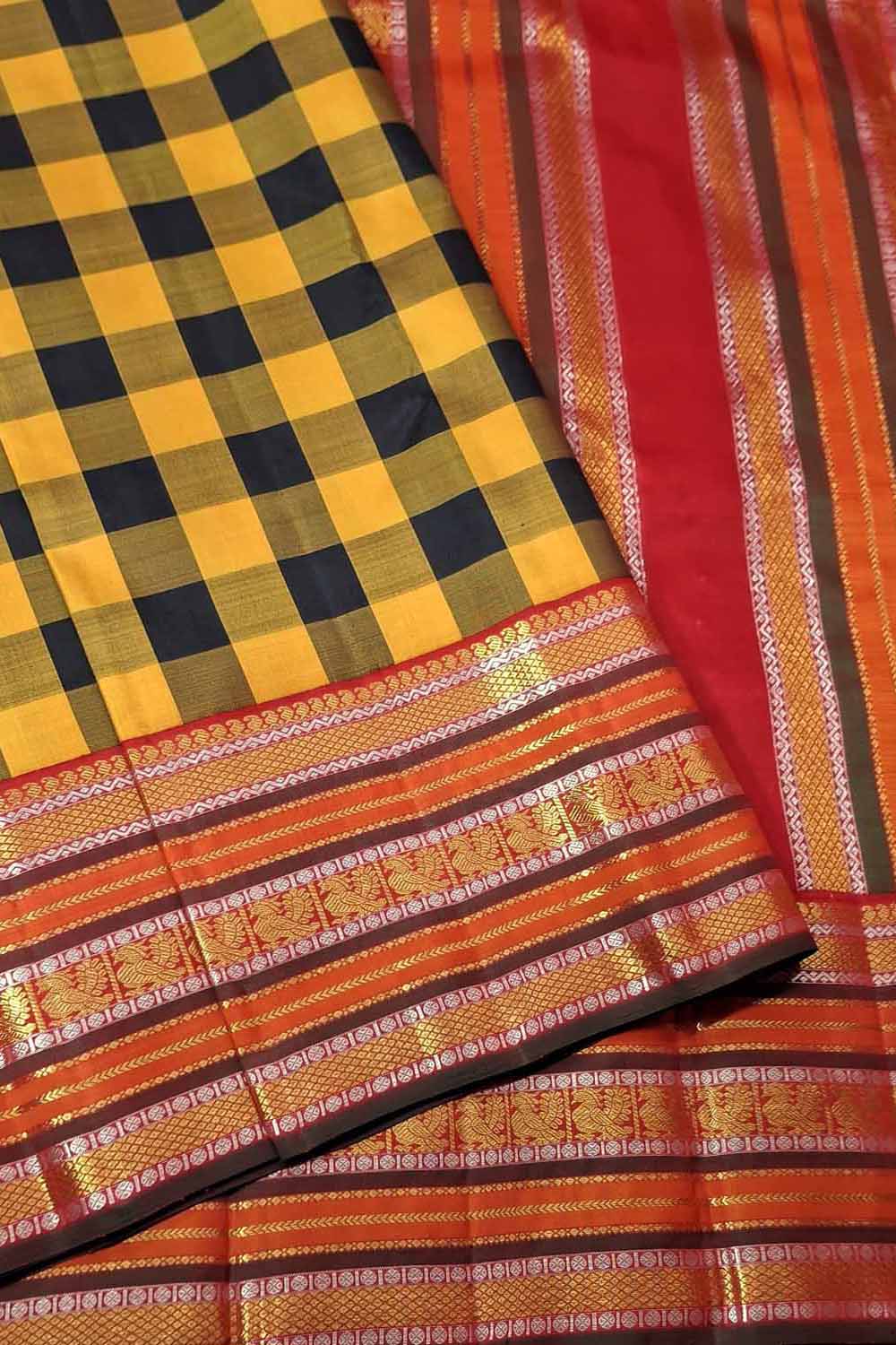 Exquisite Multicolor Kanjeevaram Pure Silk Saree - Luxurion World