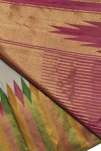 Exquisite Grey Kanjeevaram Pure Silk Saree Handloom - Luxurion World