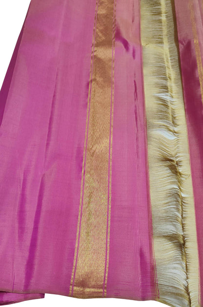 Exquisite Grey Kanjeevaram Pure Silk Saree Handloom - Luxurion World