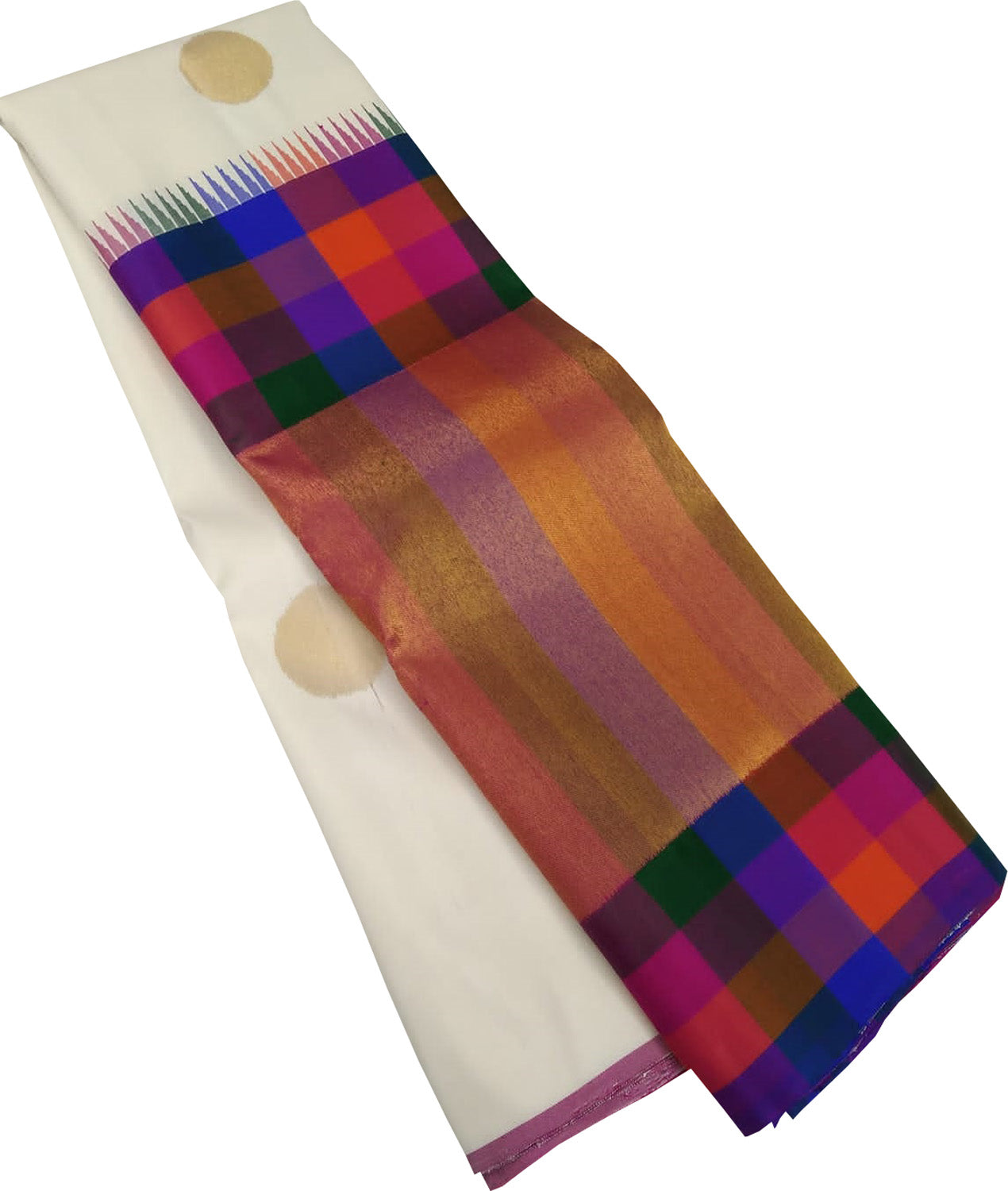 Exquisite Off White Kanjeevaram Pure Silk Saree - Luxurion World