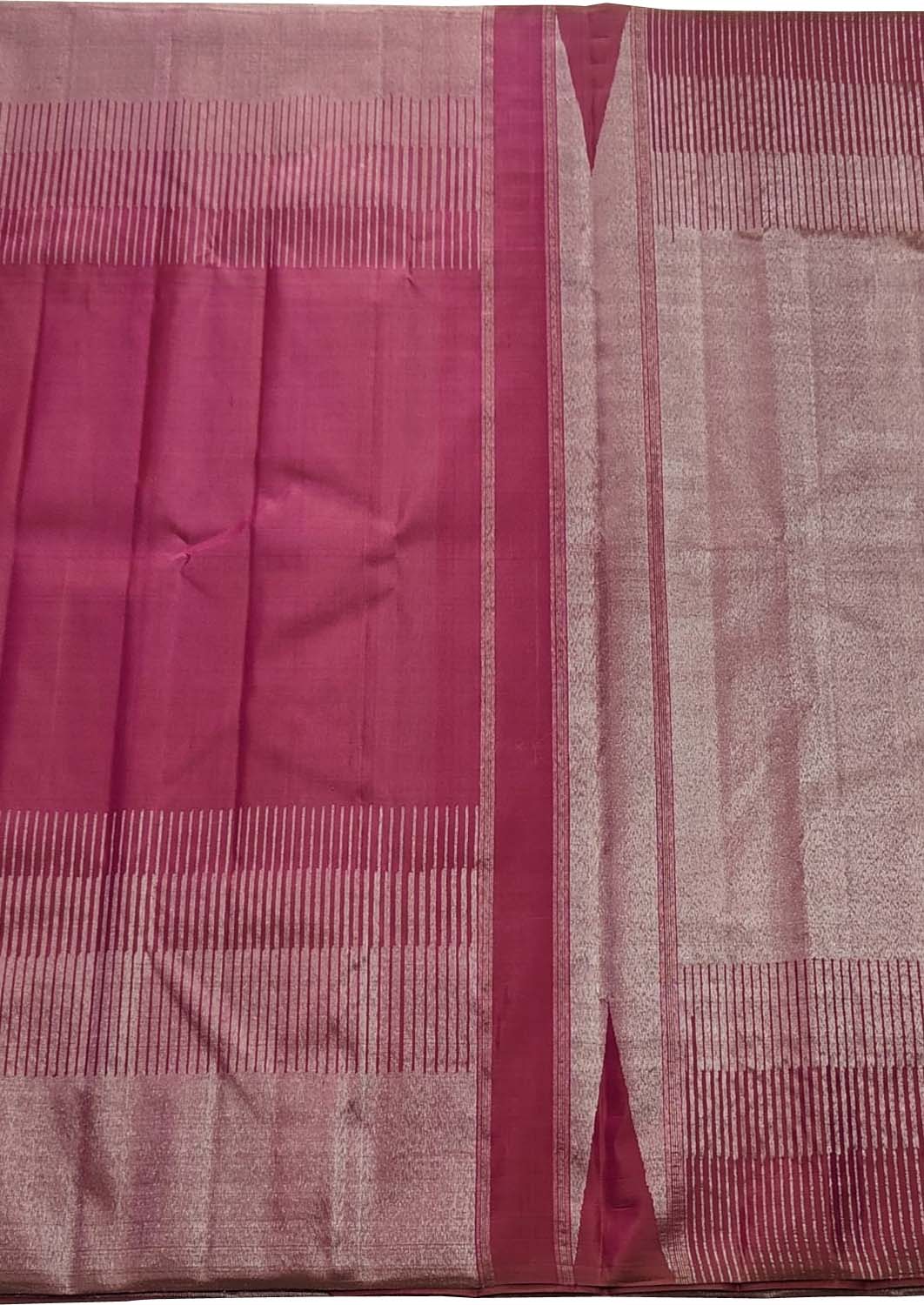 Exquisite Pink Handloom Kanjeevaram Pure Silk Saree - Luxurion World